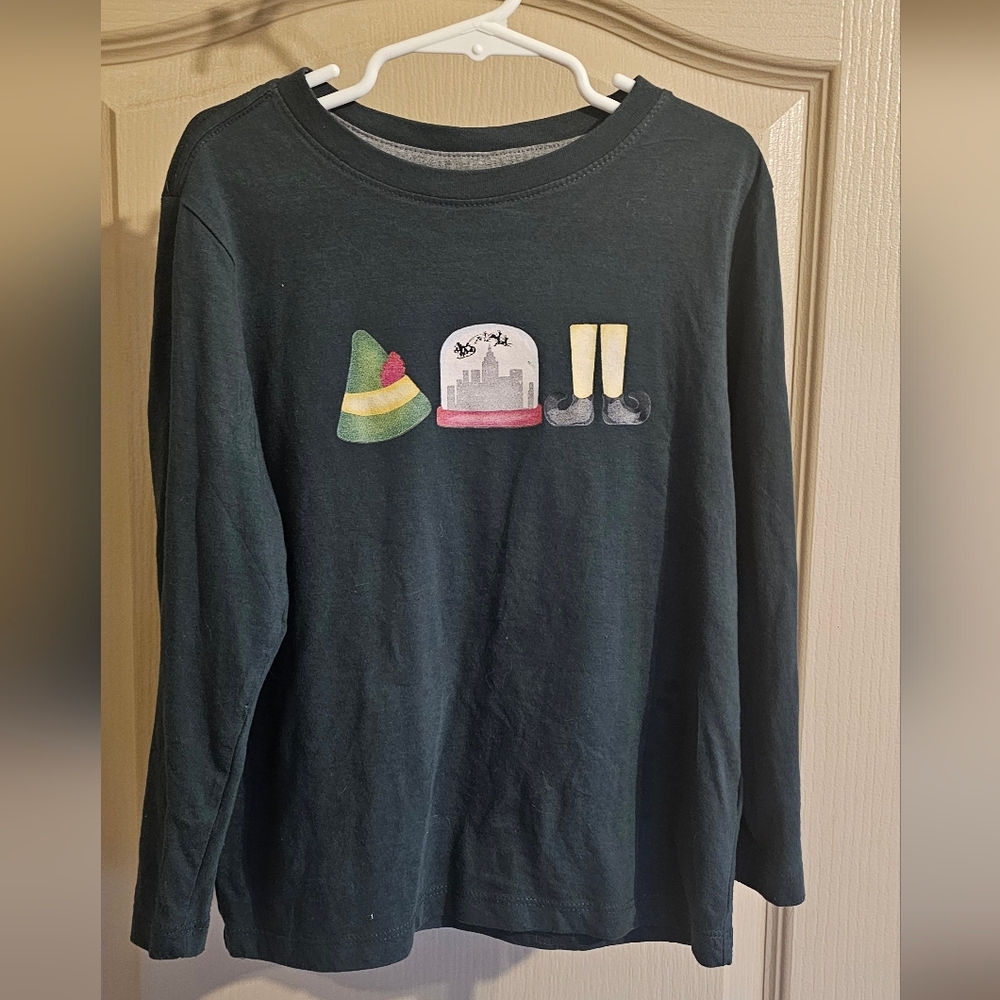 Old Navy Unisex Long Sleeve Elf Themed Christmas Shirt Small 6/7